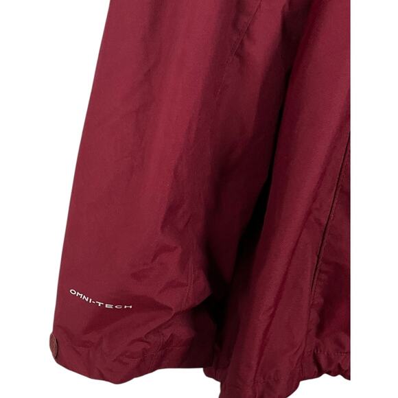 Columbia Omni-Heat Interchange Size 3X Burgundy Rain Jacket Light Weight - Picture 5 of 12